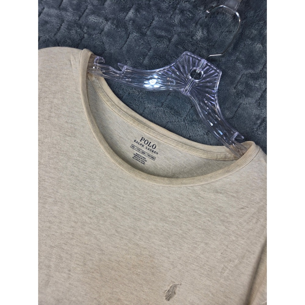 Polo Ralph Lauren Mens XXL Beige Oatmeal Heather Short Sleeve Crew Neck T-Shirt